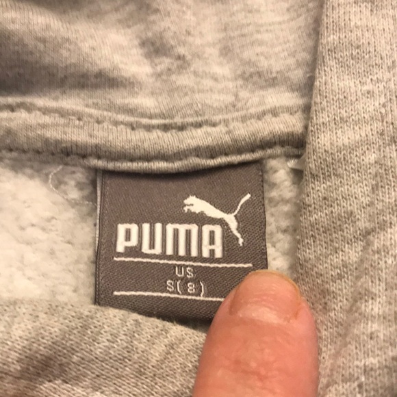 Puma Grey and Navy Hooded Sweatshirt - Picture 3 of 4